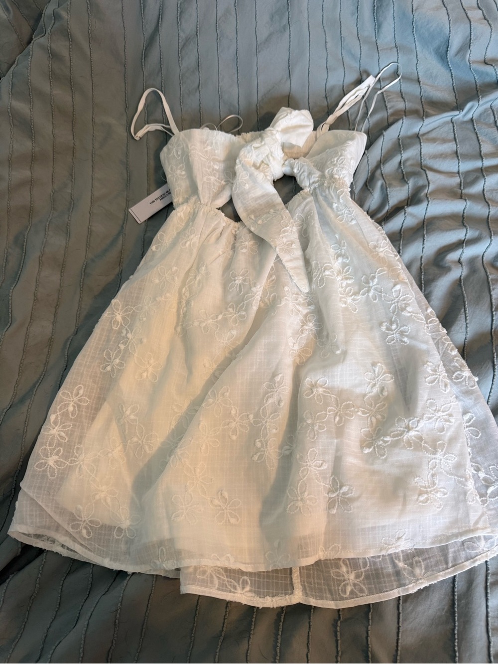 Princess Polly White Tie-Front Mini Dress - Picture 2 of 3